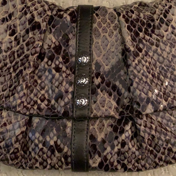 Brighton Snakeskin Print Clutch or Crossbody EUC! - Picture 2 of 16